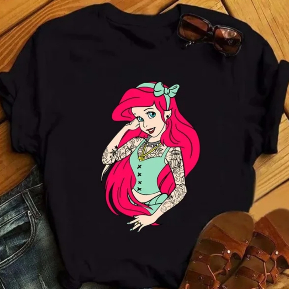 NWOT The Little Mermaid Tattoo Shirt